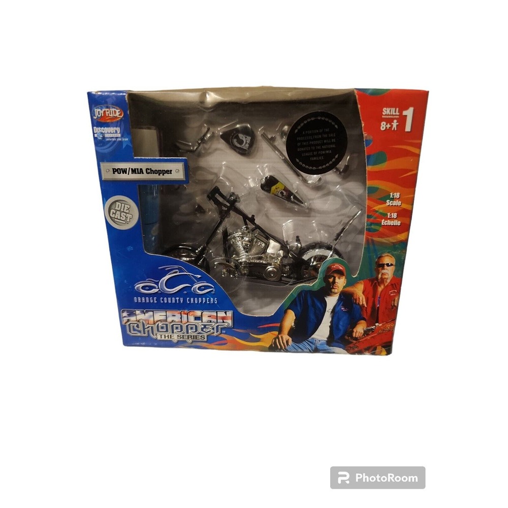 RARE Joy Ride Orange Country Choppers American Chopper POW MIA Chopper 1/18